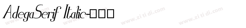 AdegaSerif Italic字体转换